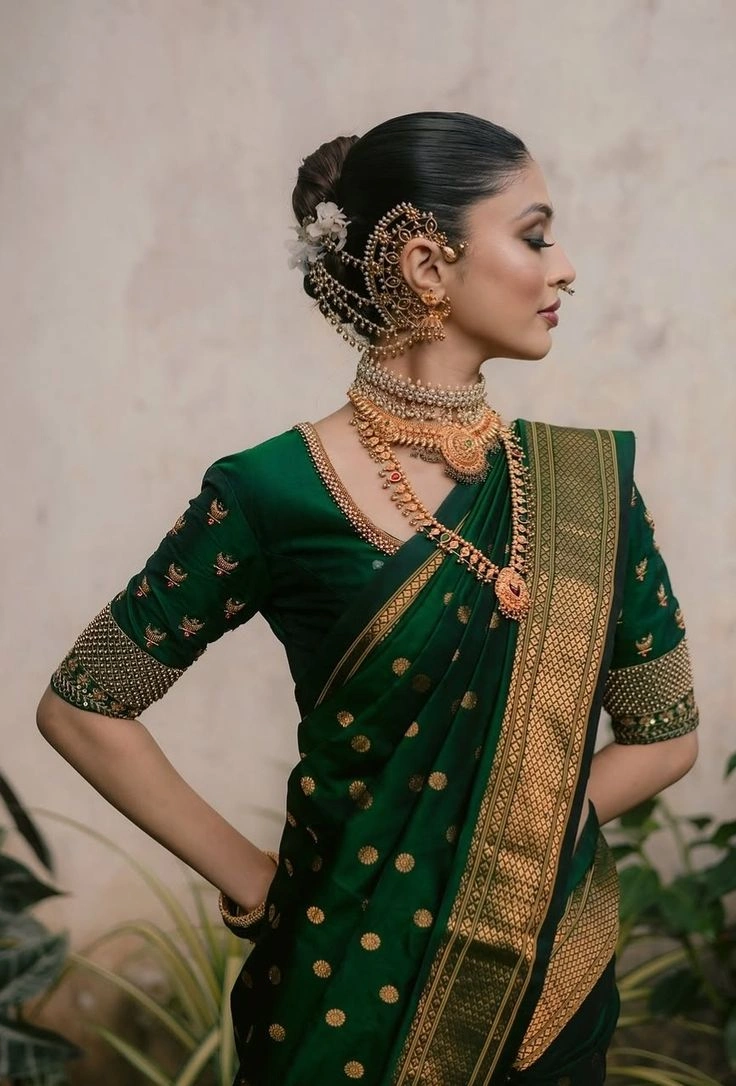 saree caption in marathi