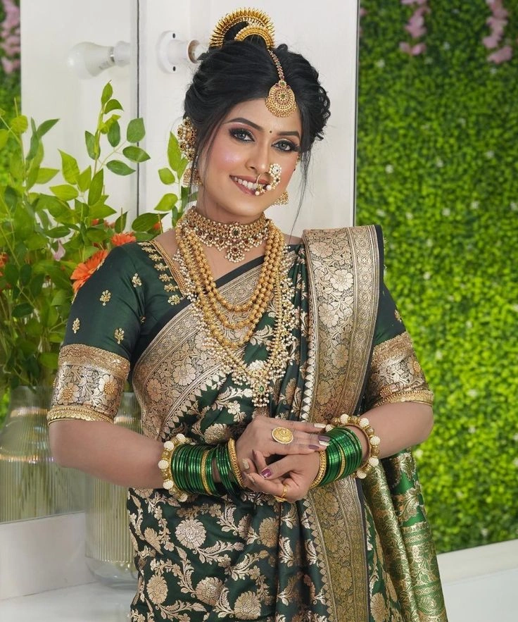 saree caption in marathi