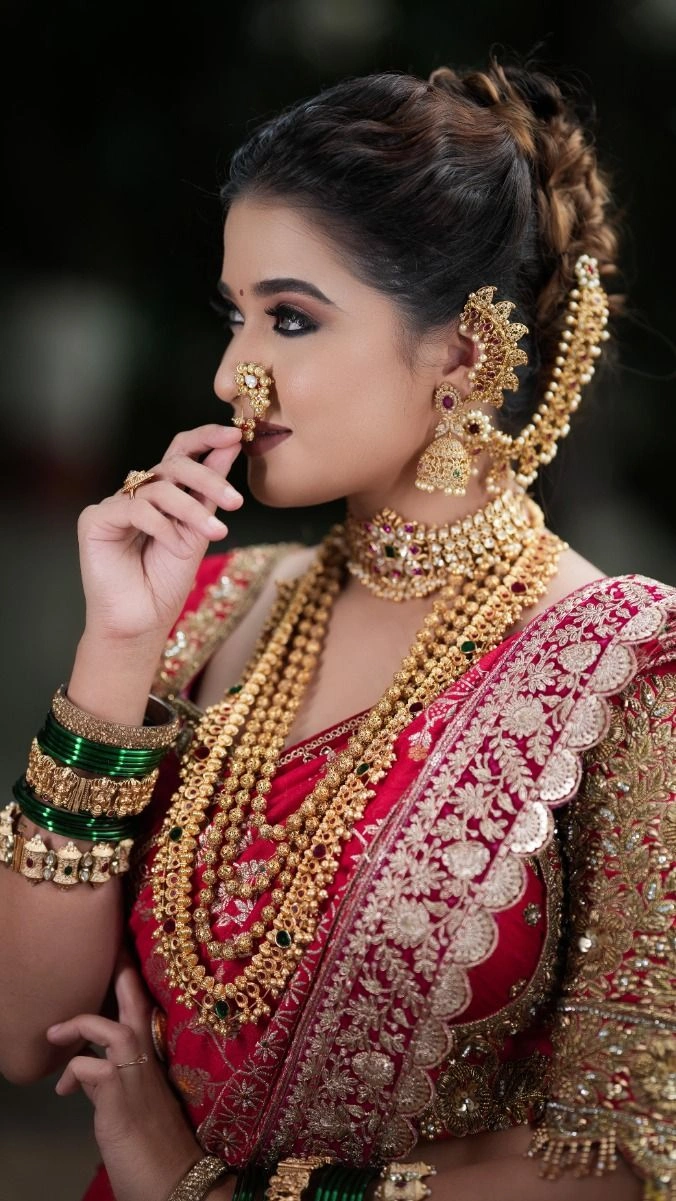 saree caption in marathi